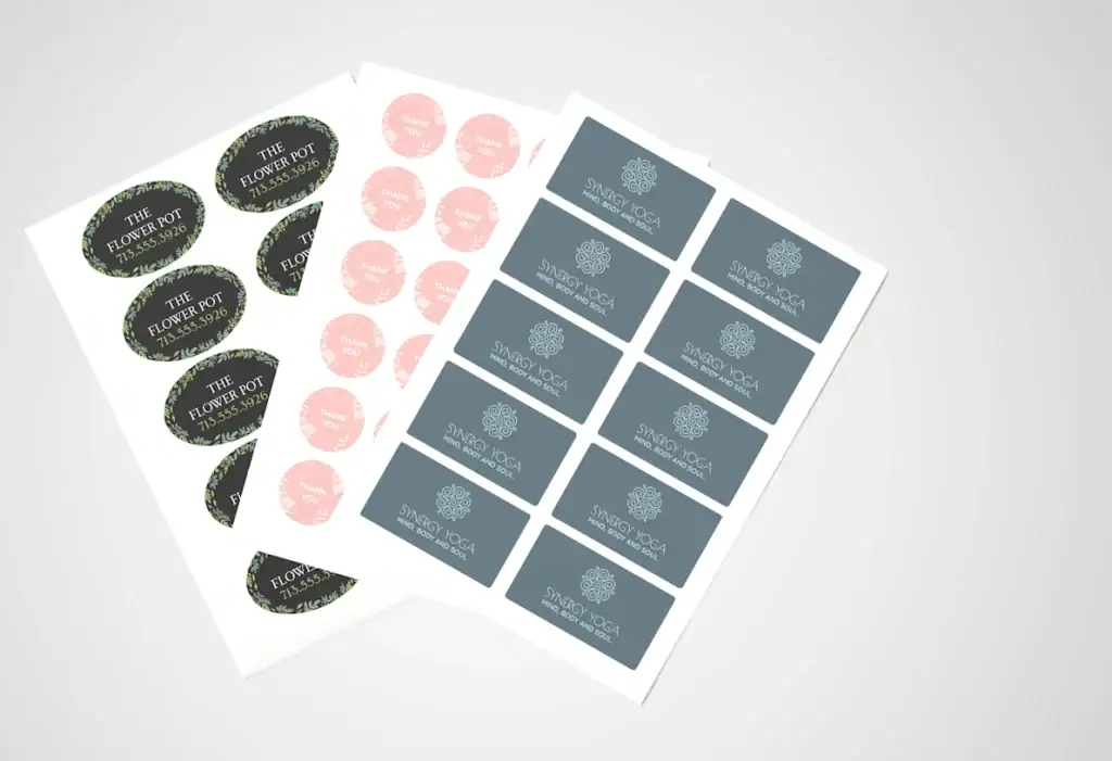 Custom Product Labels On Sheets