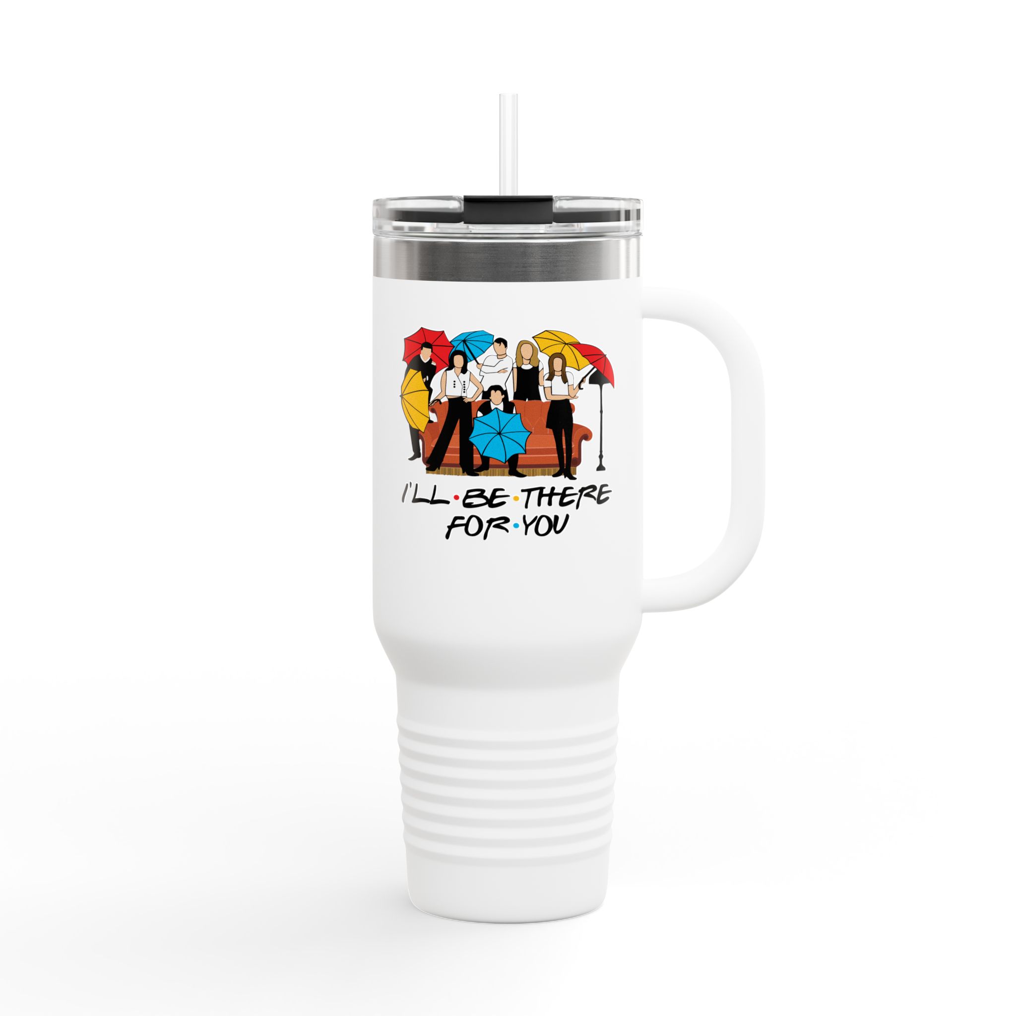 Insulated Travel Mug with Friends Design - 40 oz