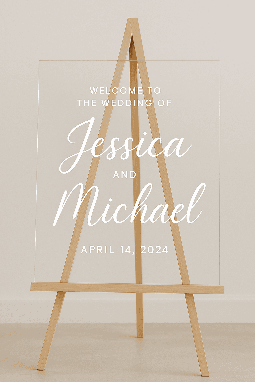 Acrylic Wedding Sign – view 5