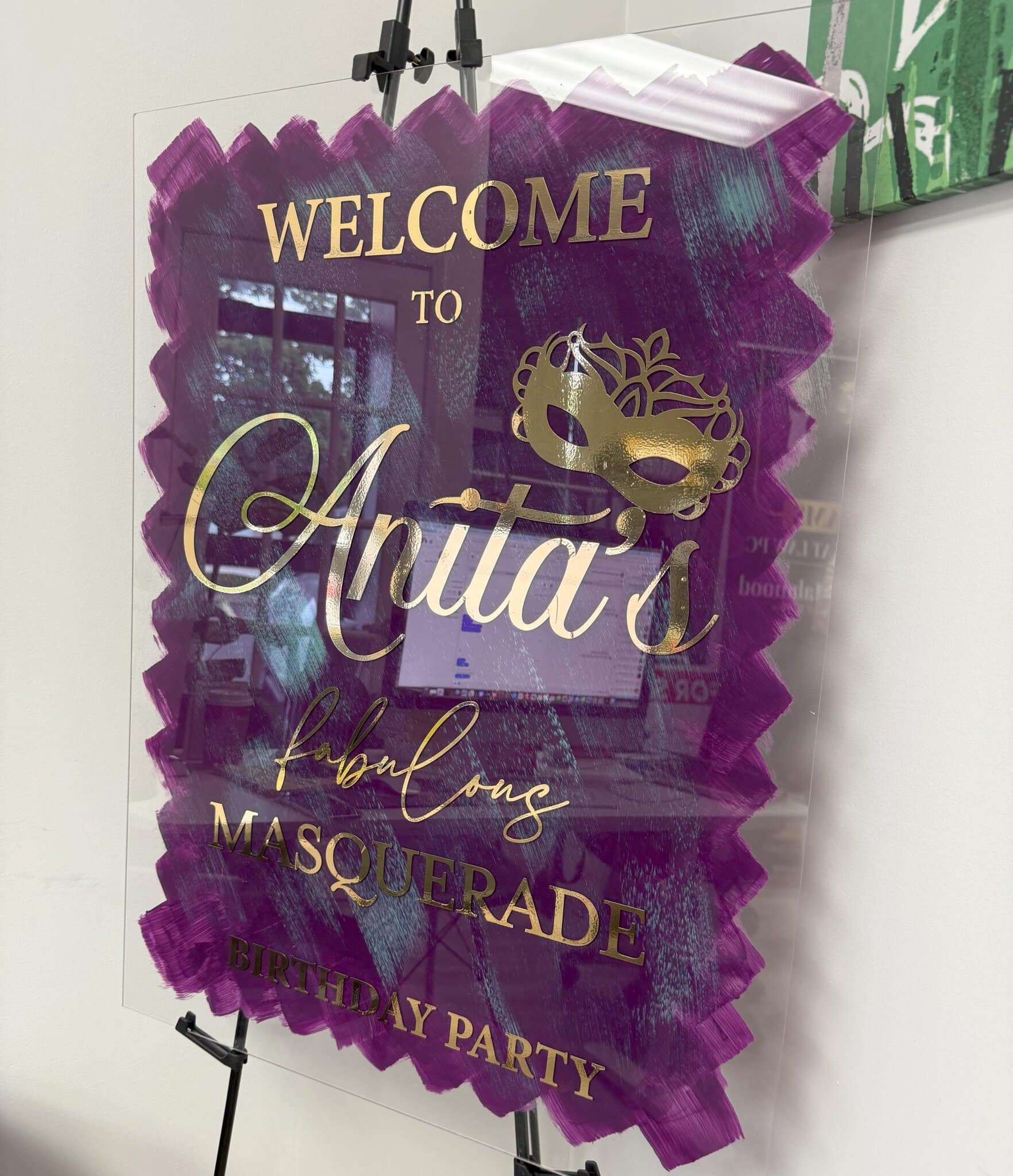 Acrylic Wedding Sign – view 2