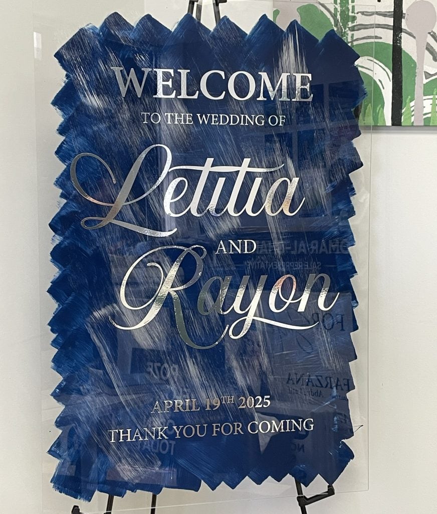 Acrylic Wedding Sign