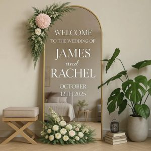 Personalized Wedding Mirror Decal