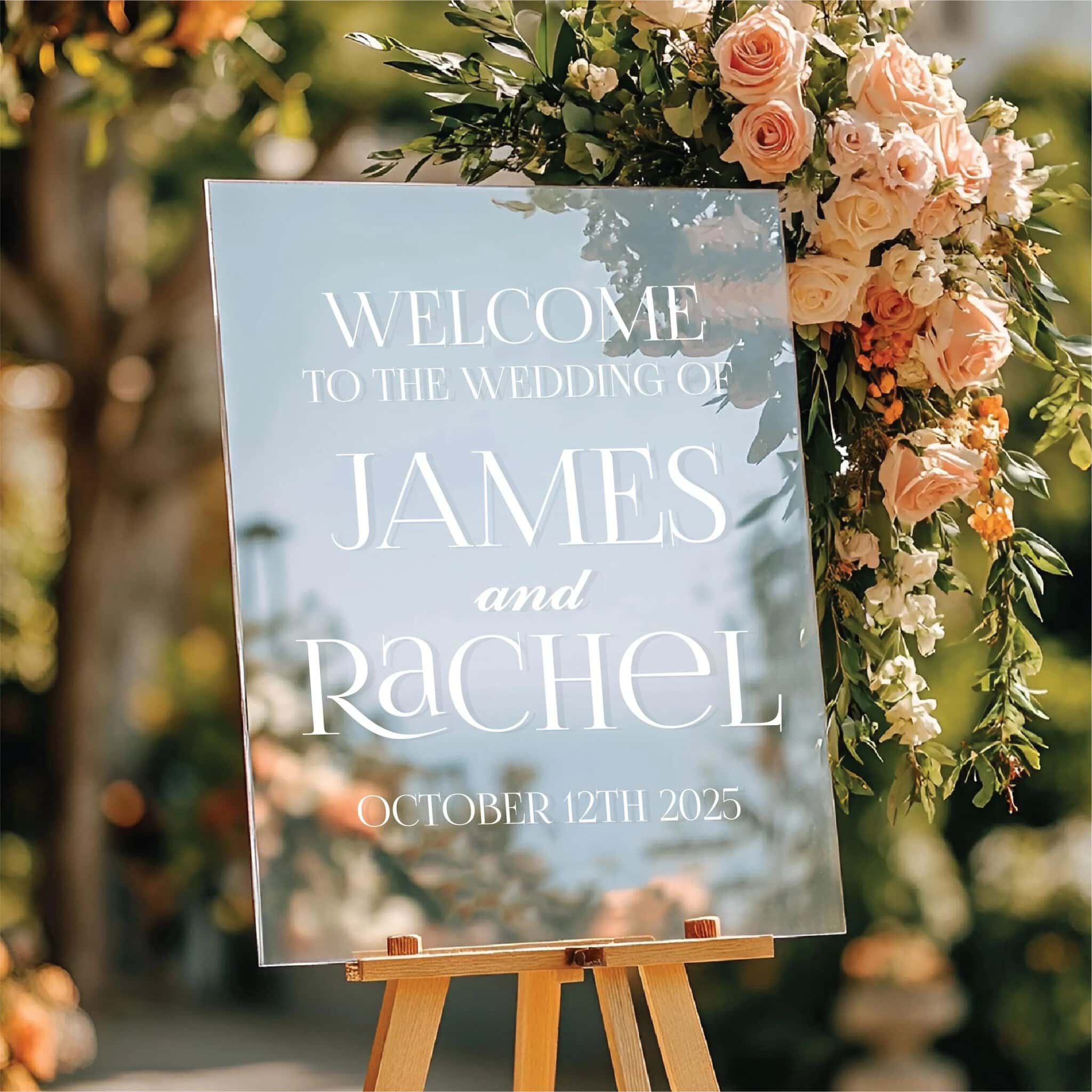 Personalized Wedding Mirror Decal – view 4