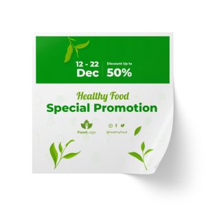 Square Sticker Labels Rolls