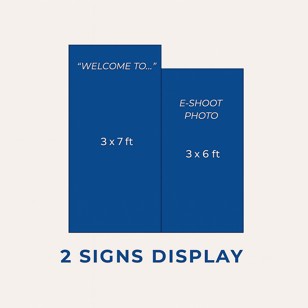 Large Standing Foam Board Panel Set (2-Sign Display)