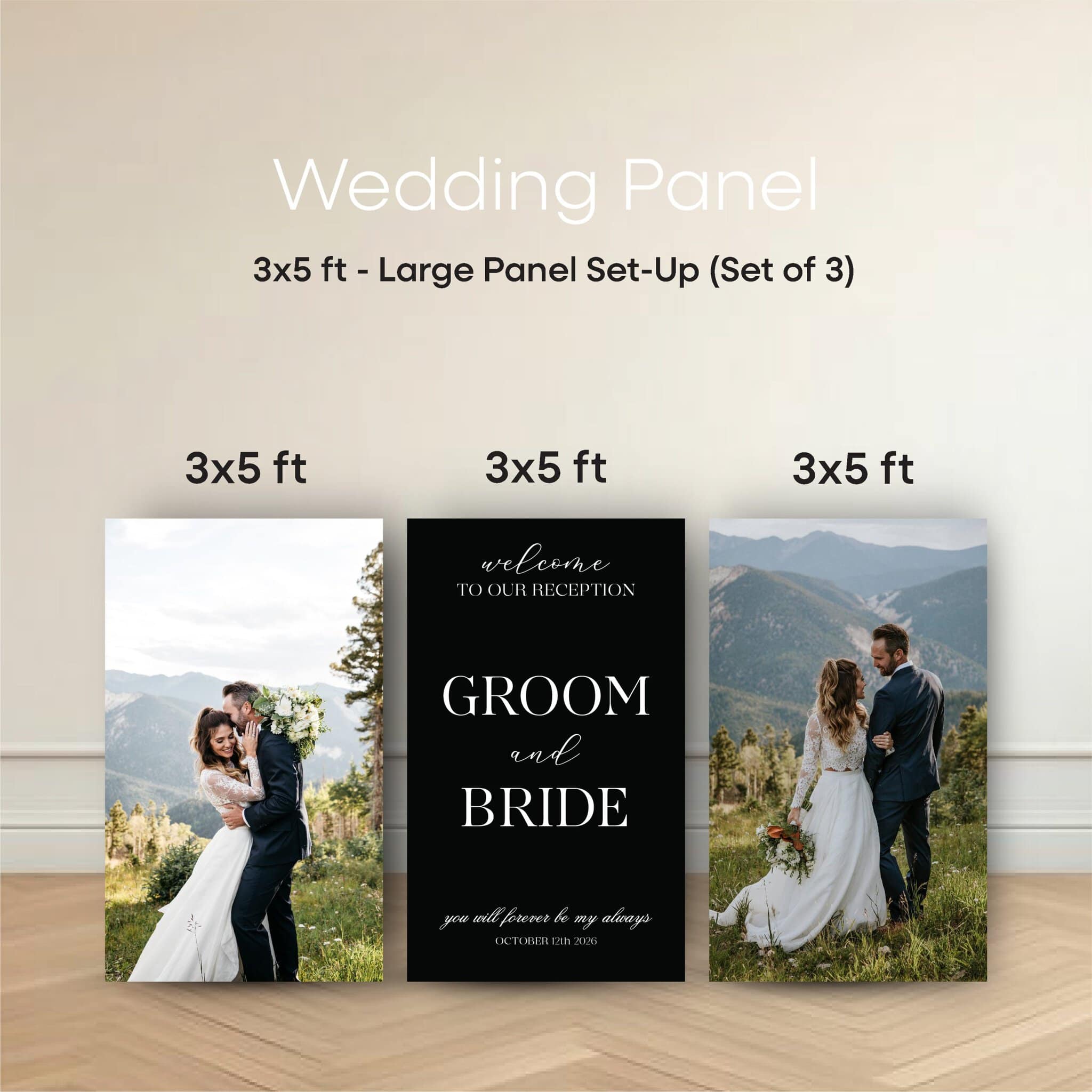 3x5 ft - Large Panel Set-Up (Set of 3)